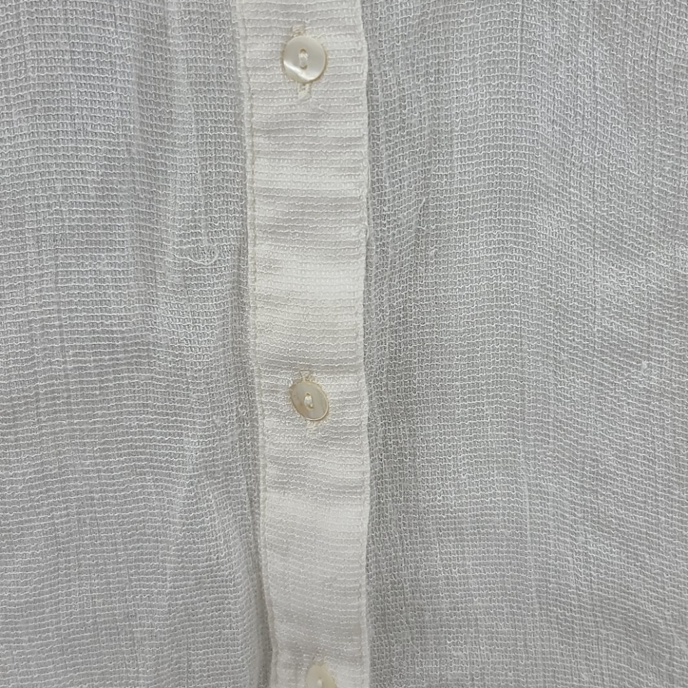Maje size 1 white gauzy pocket front button down - Picture 5 of 7